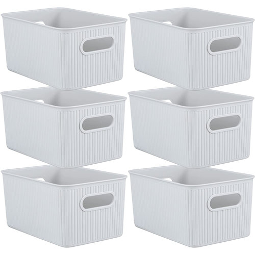 Superio Plastic Ribbed Storage Baskets Wayfair